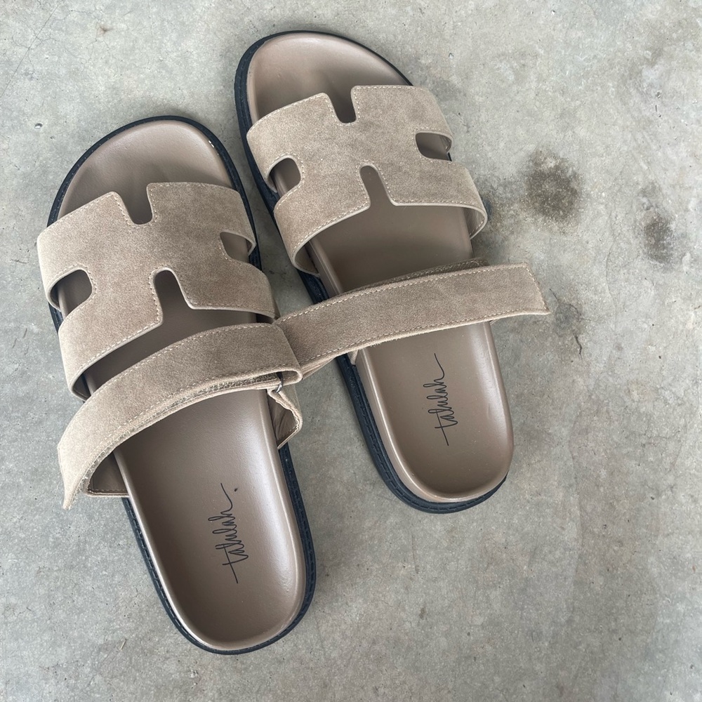 TALULAH Tan Suede Sandals